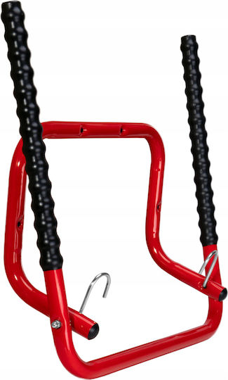 Suport Bicicletă Montat pe Perete Zola Suspendabil Potrivit Pentru Toate Tipurile de Biciclete Rabatabil 52x52x30 cm Negru Roșu