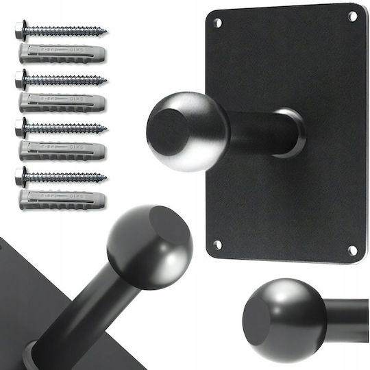 Suport De Perete Pentru Depozitare Bicicletă Auto Rack Zola Agățător Lungime 14,5 Cm Accesorii Montaj Incluse 17 X 12 X 2 Cm Negru