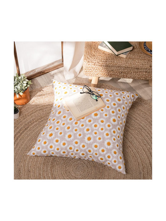 Teoran Decorative Pillow Case Floreta Made of 100% Cotton Floreta 65x65cm