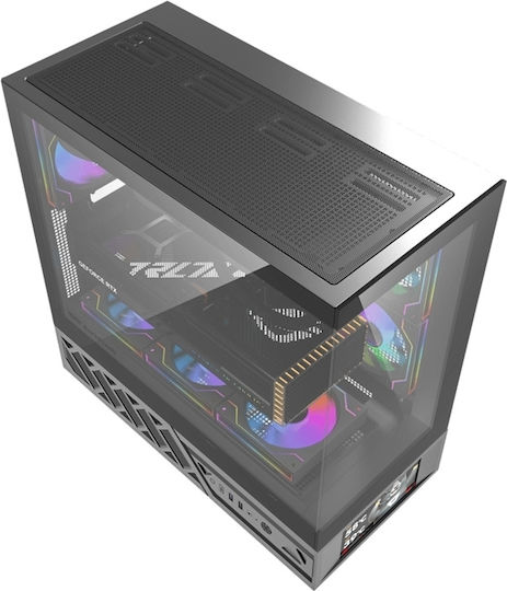 Darkflash DS950V Gaming Midi Tower Κουτί Υπολογιστή με Πλαϊνό Παράθυρο Μαύρο