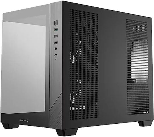 Deepcool CG330 3F Gaming Mini Tower Κουτί Υπολογιστή με Πλαϊνό Παράθυρο και ARGB Φωτισμό Μαύρο