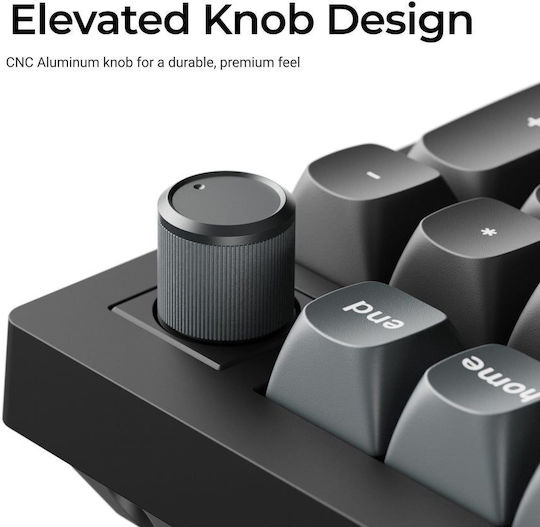 Keychron V1 Ultra 8K V1U-D3 Wireless Gaming Mechanical Keyboard 75% with Keychron Silk POM Brown Switches and RGB Lighting English US