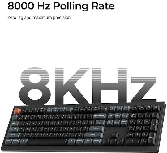 Keychron V6 Ultra 8K V6U-D4 Wireless Gaming Mechanical Keyboard with Keychron Silk POM Banana Switches and RGB Lighting English US