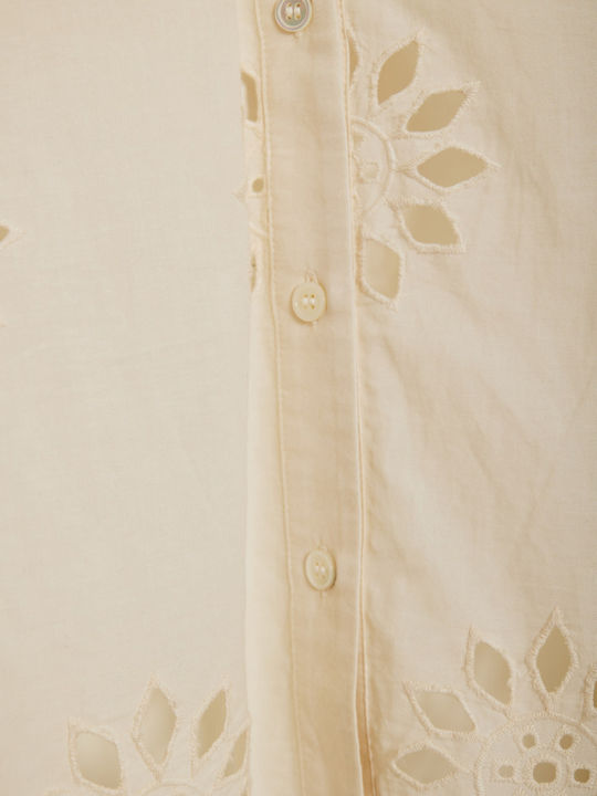 Long Sleeve Women's Shirt Beige