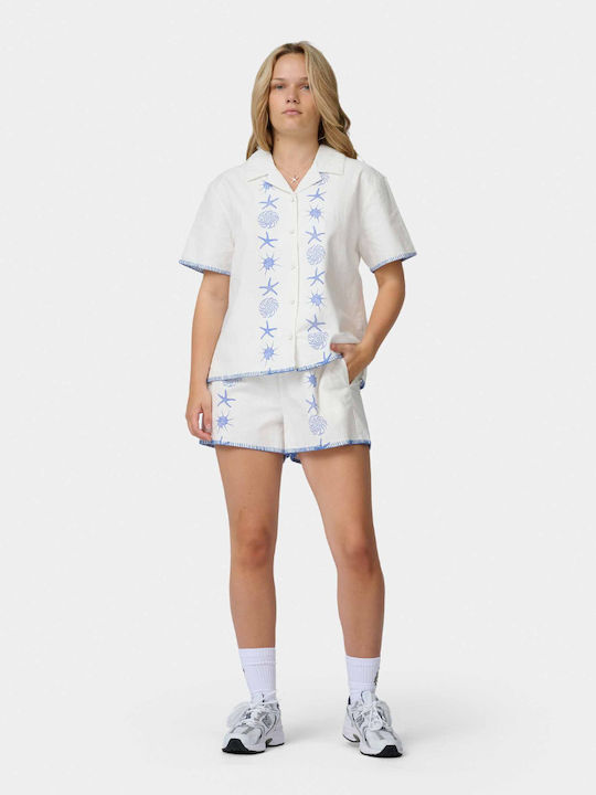 Short Sleeve Women's Shirt Off White