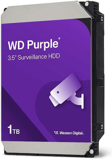 Western Digital Purple Pro Smart 24TB HDD Σκληρός Δίσκος 3.5" SATA III 7200rpm με 512MB Cache για Καταγραφικό WD241PURP