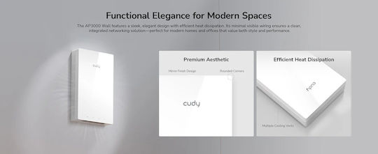 Cudy AP3000 v1 Access Point Wi‑Fi 6 Dual Band (2.4 & 5GHz) White