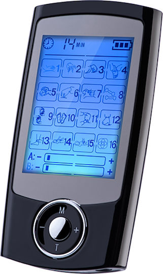 Avizar Phoenix Lcd Електростимулатор 16 Режима Множество Електроди Бързо Облекчение Черен