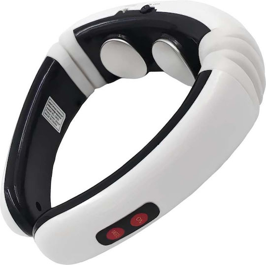 Avizar Smart Fit 3d Neck Massager Electric Pulses Magnetic Traction White