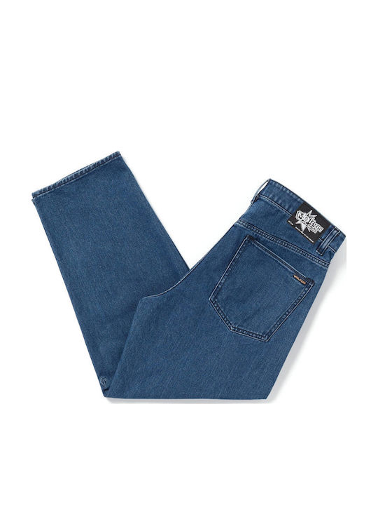 Men's Jeans Pants with Loose Tapered Fit Blue