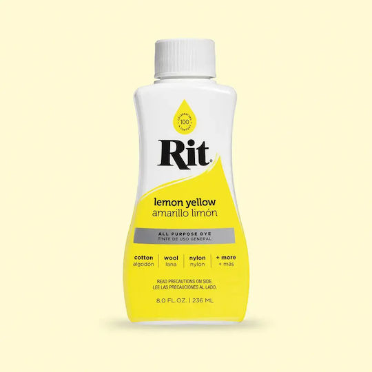 Rit Dye Liquid All-purpose Βαφή Υφασμάτων – Lemon Yellow 236ml