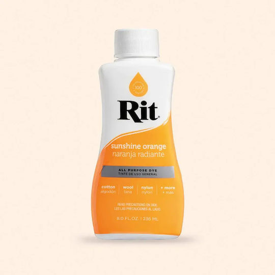 Rit Dye Liquid All-Purpose Fabric Dye Sunshine Orange 236ml