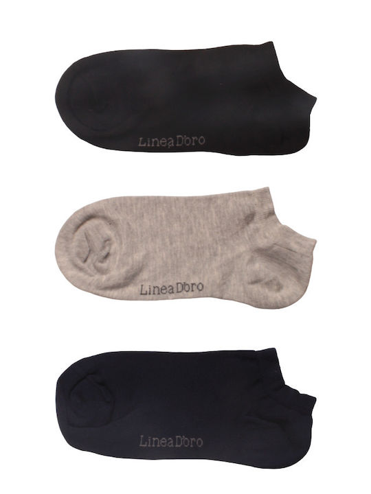 Linea D'oro Männliche Mehrfarbige Socken 3Pack