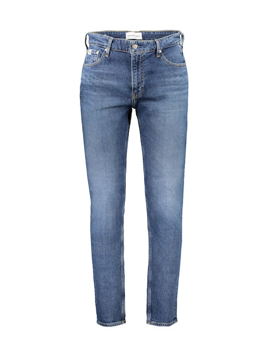 Ανδρικό Παντελόνι Τζιν με Slim Straight Εφαρμογή DenimBlue