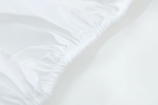 Waterproof Baby Crib Mattress Protector White Cotton Antibacterial with Elastic Straps 70x140x22cm