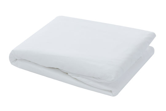 Waterproof Baby Crib Mattress Protector White Cotton Antibacterial with Elastic Straps 70x140x22cm
