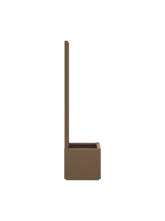 vidaXL Пластмасова Кафява Саксия За Цветя 36x36x140см