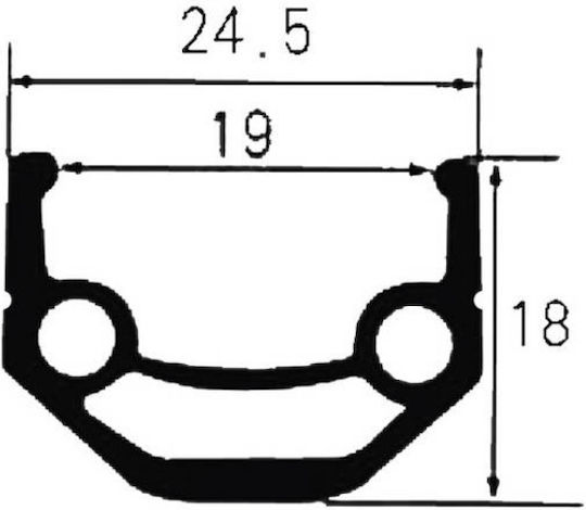 Ventura Double Rim 36h V-Brake 26''