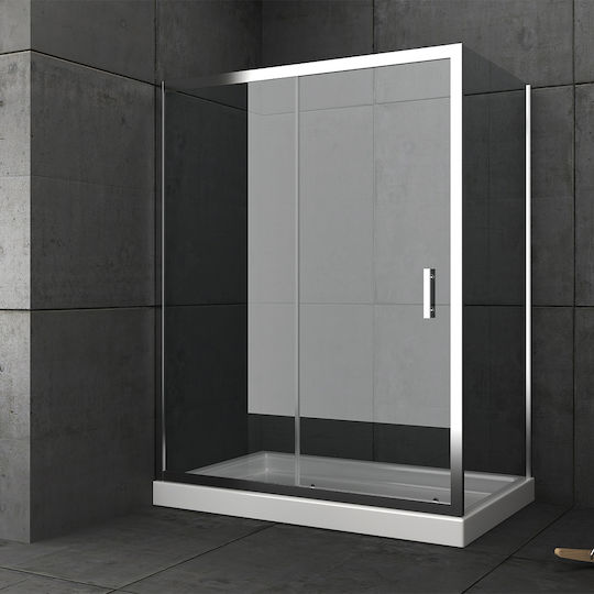 Orabella Energy Easy Fix Καμπίνα Ντουζιέρας με Συρόμενη Πόρτα 150x80x190cm Orabella Energy Easy Fix Καμπίνα Ντουζιέρας με Συρόμενη Πόρτα 150x80x190cm