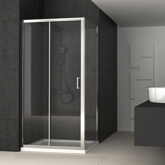 Orabella Siera Duschkabine mit Schiebetür 150x80x190cm Sauberes Glas