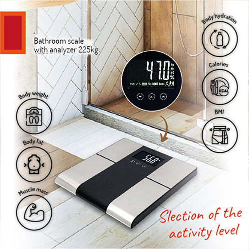 Cantar Digital De Baie 225kg Cu Analizator De Grăsime Corporală Argintiu ZY12463QWS38