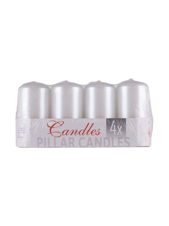 Donau Decorative White Candles 4 Pieces