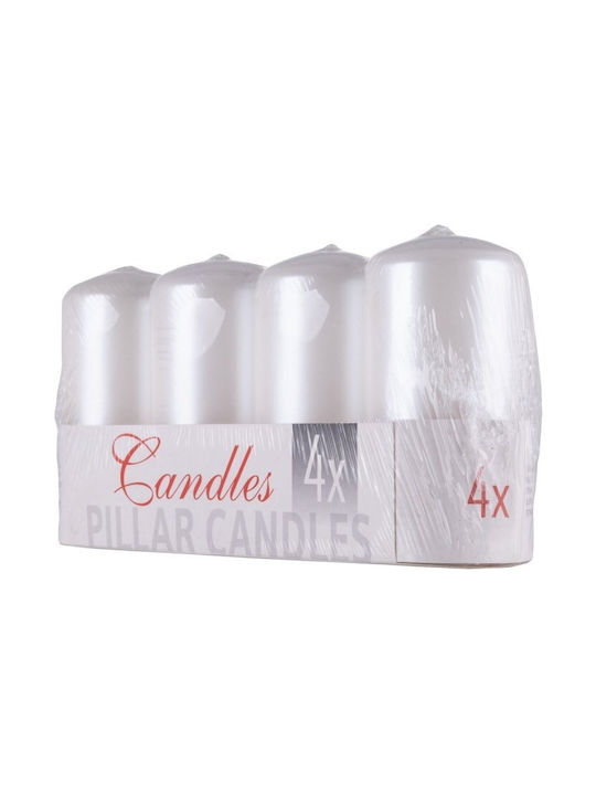 Donau Decorative White Candles 4 Pieces