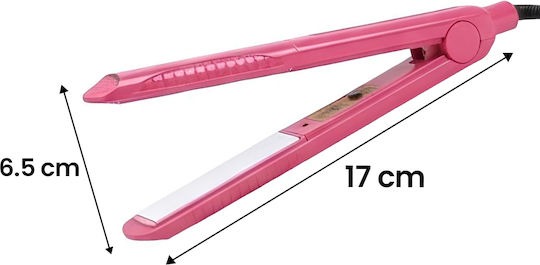 Avizar 45w Multifunction Hair Iron Straightens Curls Fast Heating 200°c Pink