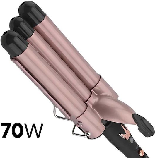 Avizar 70w Multifunction Curling Iron 3 Ceramic Tourmaline Barrels Pink