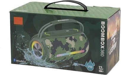 PTH-360 Boxă Bluetooth 10W cu Radio și Durată a Bateriei de până la 5 ore Kaki