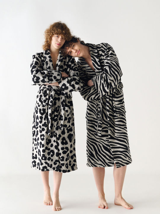 Kentia Nemera Bathrobe with Collar in Ecru Colour 380gr/m²