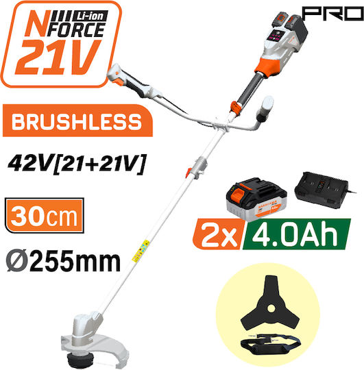 Nakayama Pro EC4611X44 Brush Cutter Shoulder / Hand Battery 21V 6.2kg Brushless with 2 Batteries 4Ah