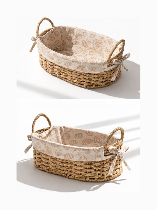 Kaemingk Stoff Brotkorb 17x26x14cm
