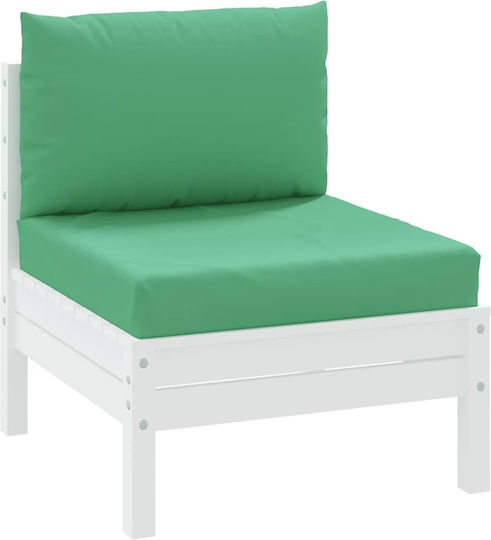 vidaXL Waterproof Sofa Cushion Palette with Backrest Green 2pcs 60x38cm