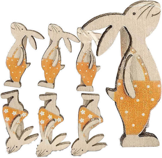 Holzhandwerksdekoration Bunny Holzklammern 4,5 cm Set 6 Stück