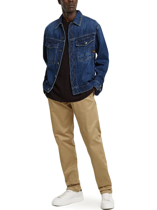 Morry Παντελόνι Chino σε Tapered Γραμμή Dark Beige