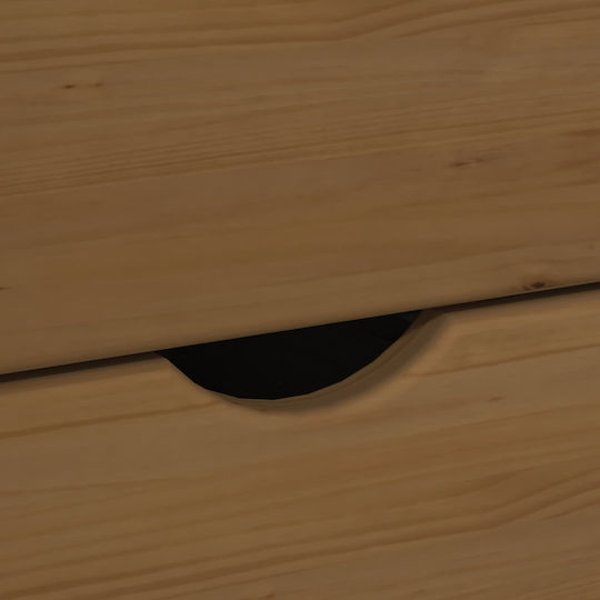Dulap De Birou Din Lemn Masiv Cu Roți Și Sertare Maro 63.5x39x65.5cm