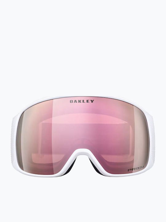 Oakley Mască de Schi & Snowboard pentru Adulți Albă cu Lentilă Fumurie / Fotocromatică / Polarizată Roz