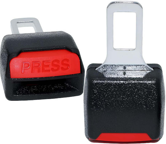 Avizar Set 2 Car Safety Belt Buckles Reliable Hold Black Red