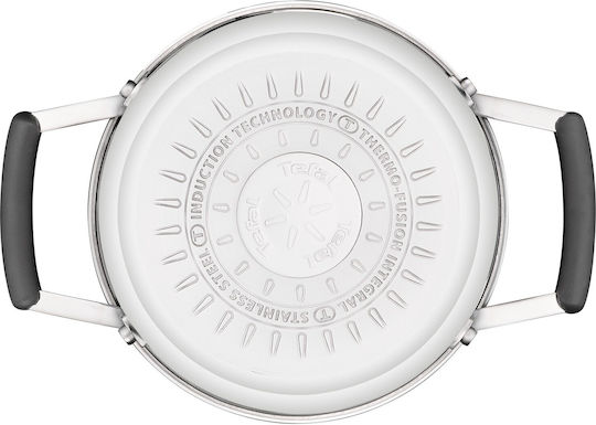 Tefal Optispace Σετ Κατσαρόλες από Ανοξείδωτο Ατσάλι με Αντικολλητική Επίστρωση 4 Σκευών