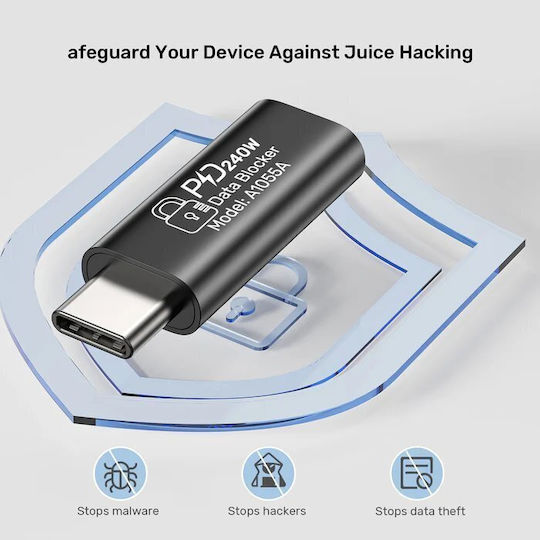 Unitek Μετατροπέας USB-C male σε USB-C female 2τμχ A1055A