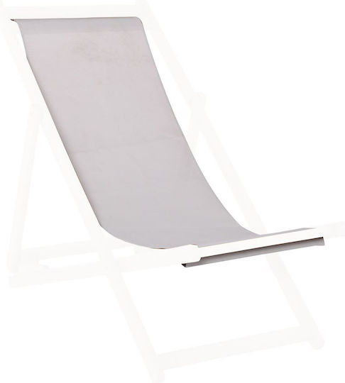 Woodwell Textilene Σαιζ-λόνγκ Εκρού Ε-00023944 Ε779 2τ