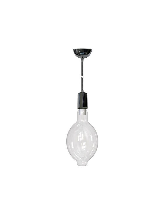Adeleq Pendant Light Black with Socket E27 16x33cm