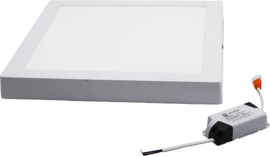 Adeleq Τετράγωνο Εξωτερικό LED Panel 25W με Φυσικό Λευκό Φως 4000K 30x30εκ.