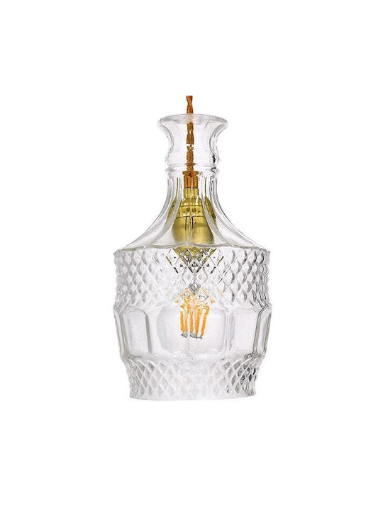 GloboStar Decorative Lamp with Socket for Bulb E27 Transparent