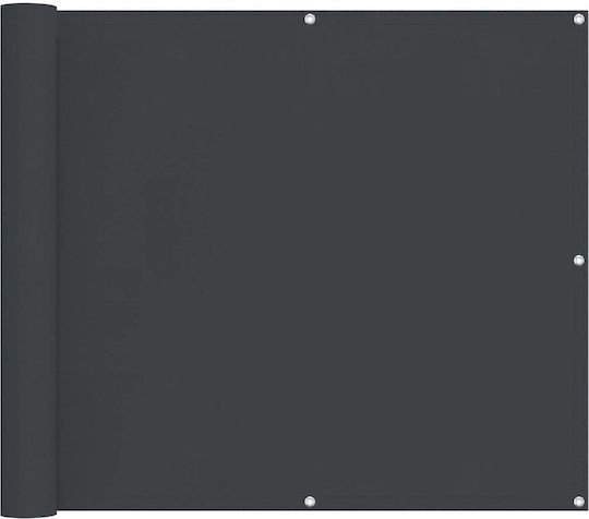 vidaXL Rectangular Porch Divider Black with PU Coating 0.9x2m