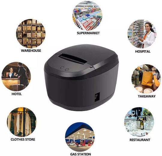 Zywell ZY-308 Θερμικός Εκτυπωτής Αποδείξεων Ethernet / USB