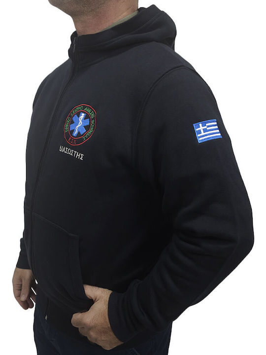 Roly EKAVCQ6421-BLUE Sweatshirt EKAB Hooded Jacket