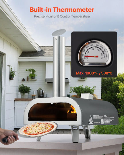 Vevor Cuptor de Pizza de lemn Black