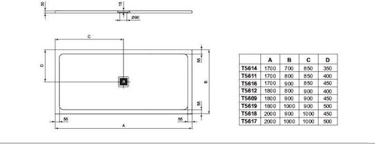Ideal Standard Ultra Flat S+ Rechteckig Keramik Dusche x80cm Weiß